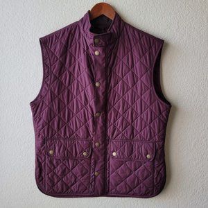 Barbour Lowerdale Quilted Gilet Vest Oxblood Size XL NWT